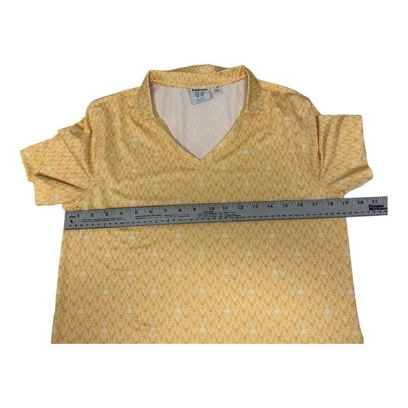 Foray Golf Trophy‎ Collection Yellow Collared Activewear Short Sleeve Shirt Sz M - Picture 7 of 8
